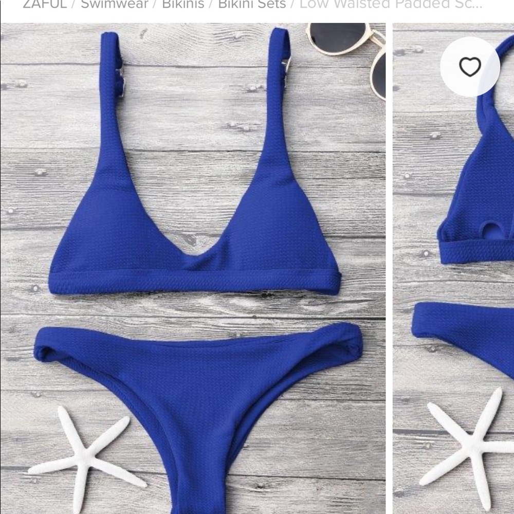 Zaful Blue Bikini Top